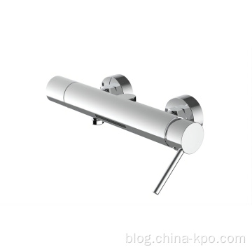 Chrome single lever bath mixer